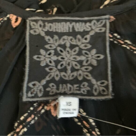 NWT Johnny Was Jackie Mini Long Sleeve Sheer Dress - Picture 11 of 16